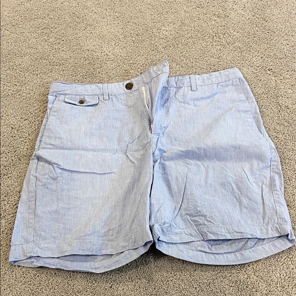 Banana Republic Men's Sky Blue Flat Front Shorts